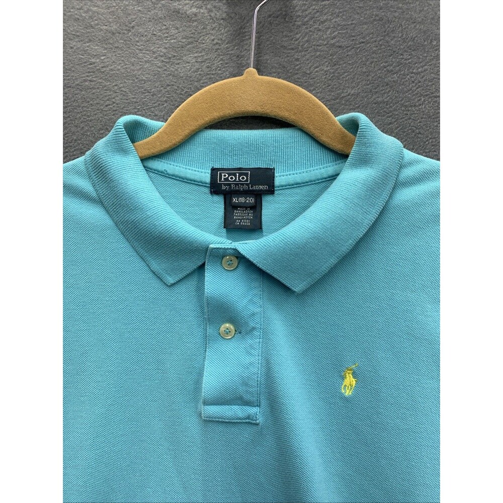 Vintage Polo By Ralph Lauren Polo Top Youth Size XL ( 18-20 ) Teal Blue School - Picture 7 of 15